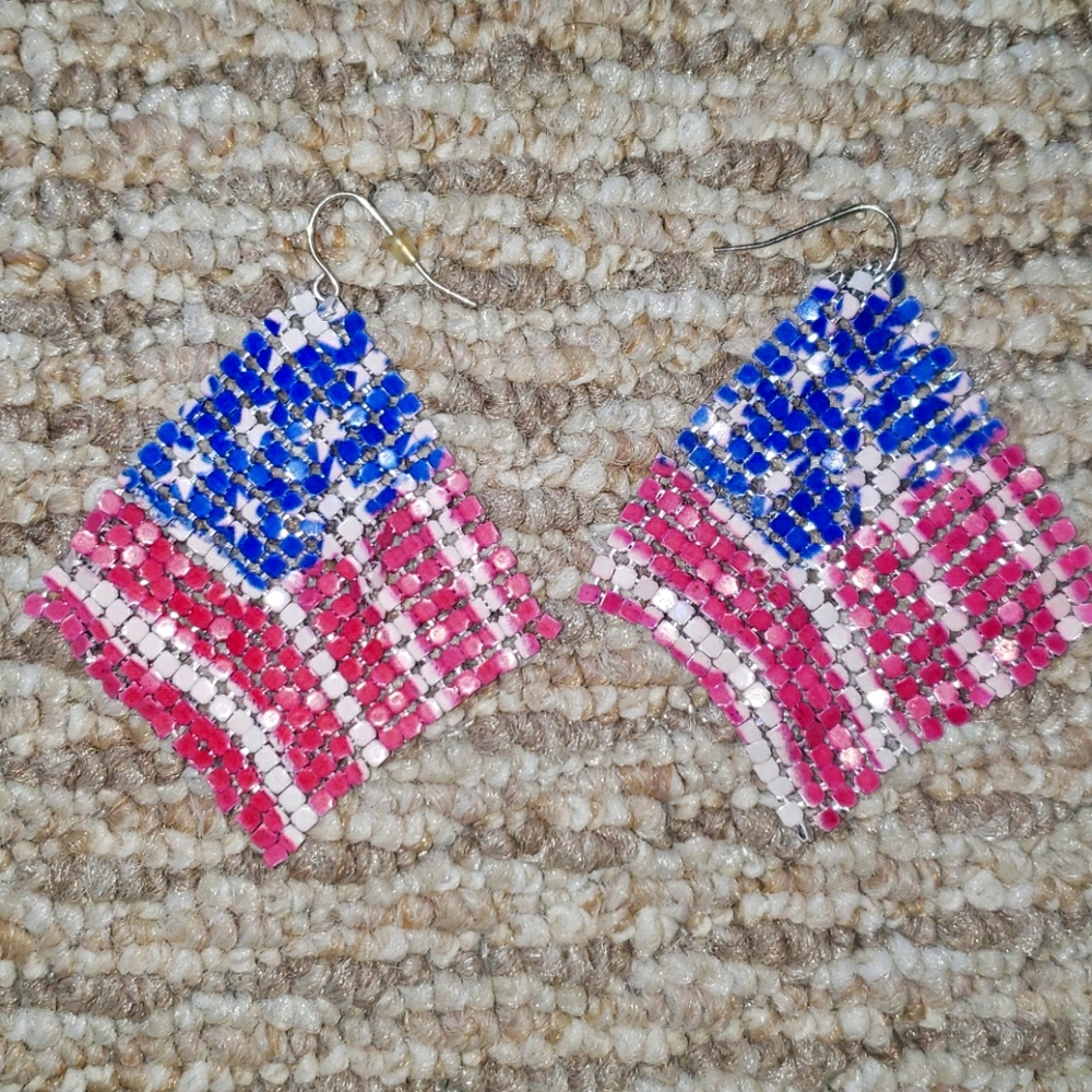 American flag earings